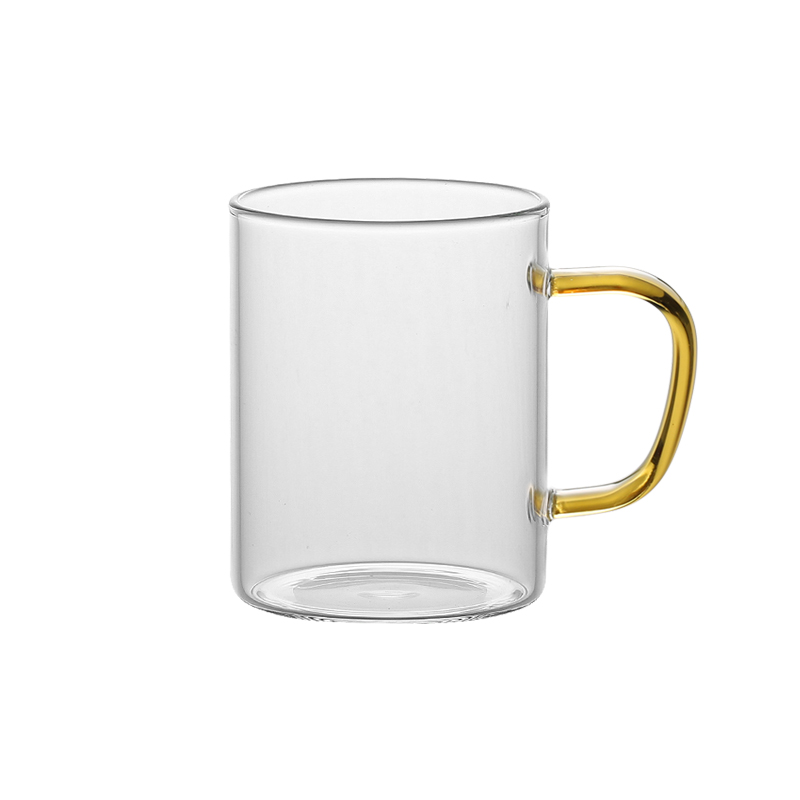 High borosilicate glass cup with handle, simple water cup, large capacity beer cup, men's tea brewing set, women's household drinking water