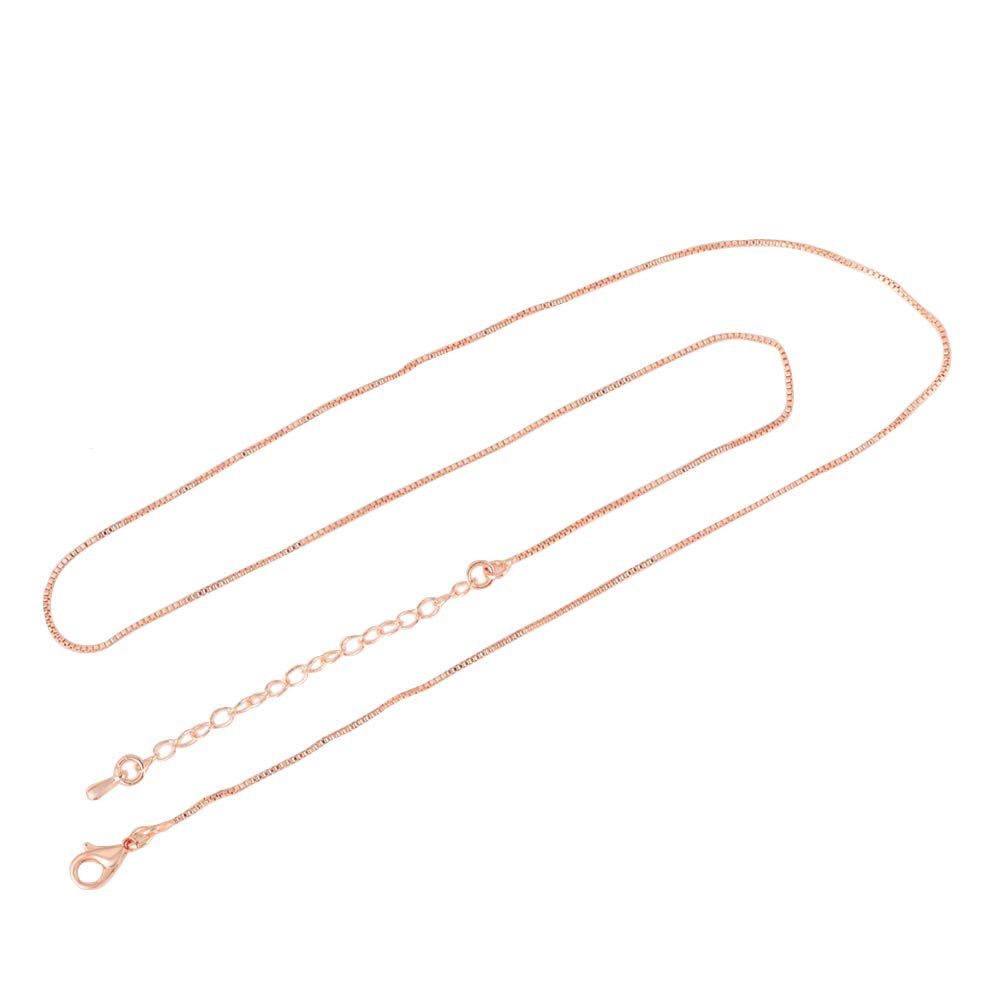 Honglu Cross-border best-selling copper-plated collarbone chain, simple lobster clasp pin type box chain, extended water drop tail chain wholesale Item Picture