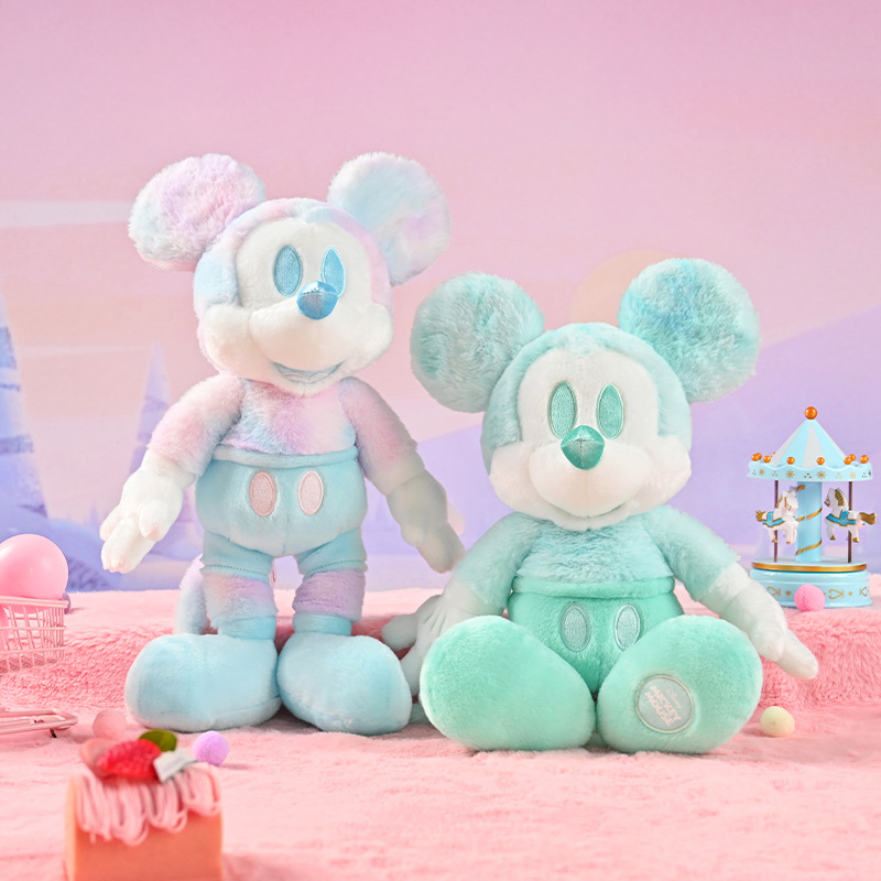 Disney official Colorful Macaron Sparkling water series Mickey Mouse plush toy figure Mickey Mouse pendant doll Specification image