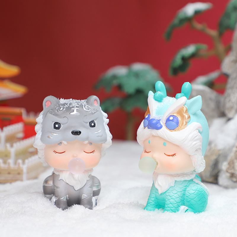 Home desktop ornaments, auspicious beast blind box figurines, illuminated resin handicrafts, festival and birthday gifts, dolls Home desktop ornaments, auspicious beast blind box figurines, illuminated resin handicrafts, festival and birthday gifts, dolls