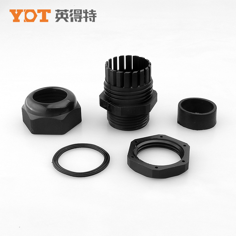 Yingdete G-type environmentally friendly nylon cable waterproof joint, plastic cable fixing head, plastic waterproof joint connection. Specification drawing