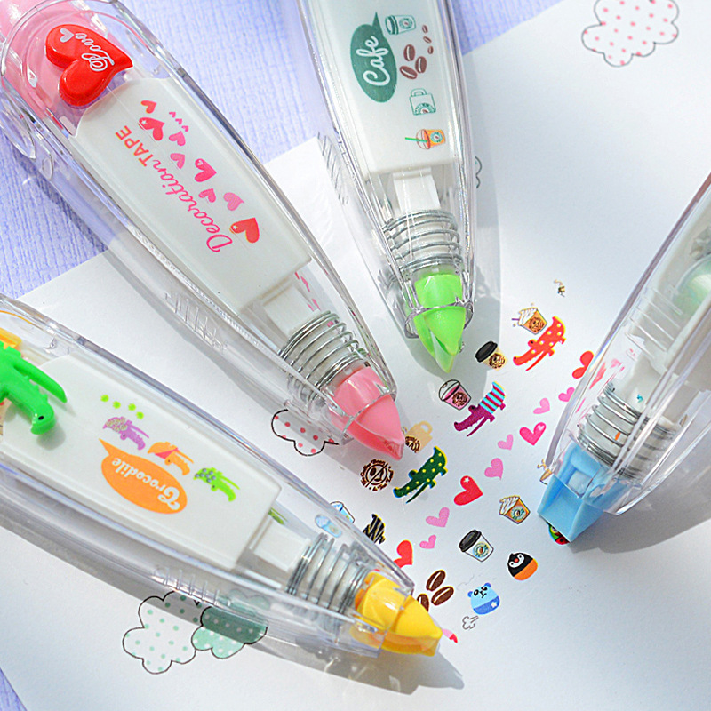 阿固AGUTAPE橘林创意卡通按压式 花边带 修正带文具装饰用品批发