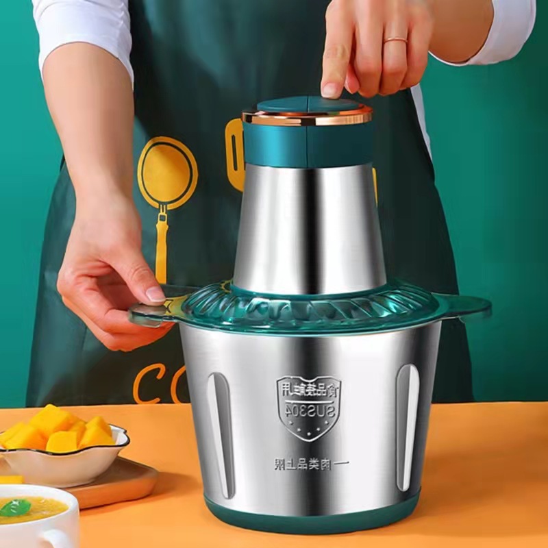 110V European and British standard 2L, 3L blender, small stainless steel electric garlic grinder, household meat grinder details Picture