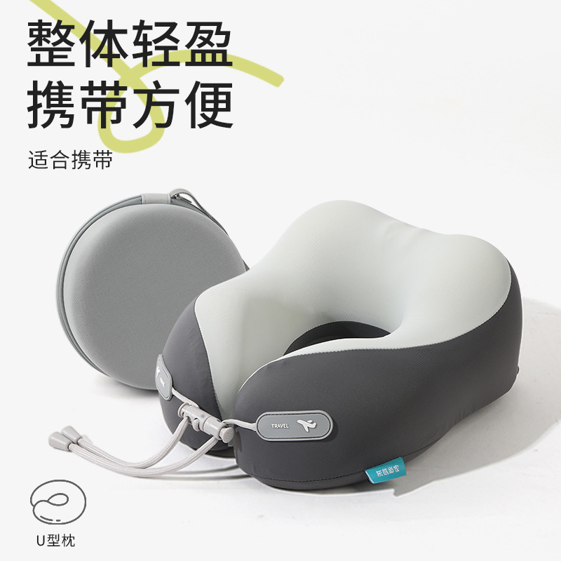枕头/u型枕/跨境电商保健枕过/太阳能摄像头/毛绒鲨鱼细节图
