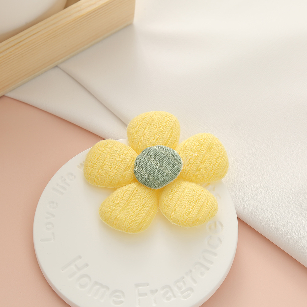 新款超声波五瓣花布艺充棉压花手缝花diy发饰配件鞋花帽花批发