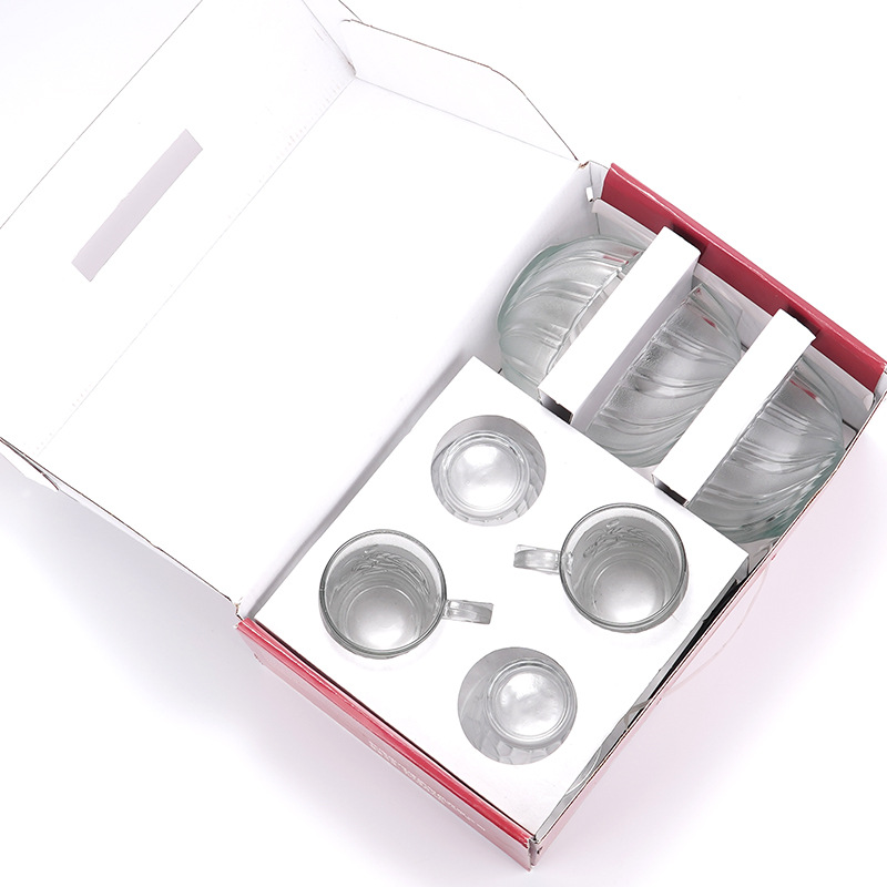 New eight-piece set of tableware, featuring glass and crystal bowls, plates and water cups. Grand packaging, practical and promotional gifts Item Picture