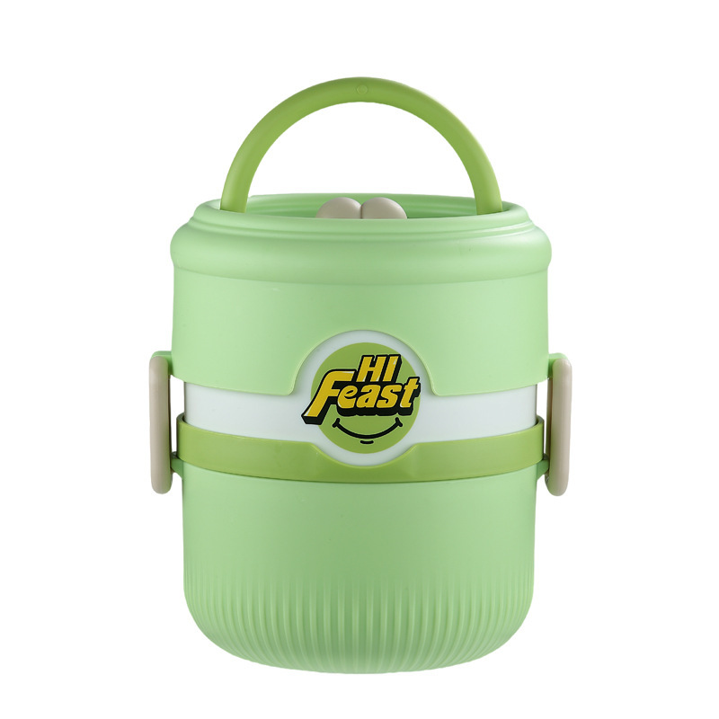 Double-layer student lunch box, microwave-safe heating bento box, office worker adult food-grade stainless steel lunch box Item Picture