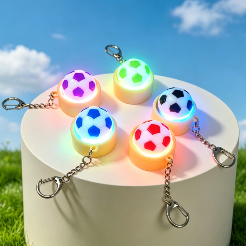Three-dimensional key decompression keychain ball toys, creative clicker pendants, World Cup football cross-border bestsellers