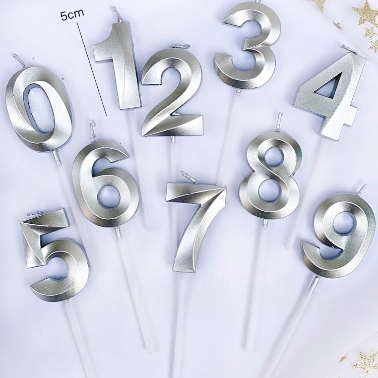 歌剧院数字生日蜡烛 INS网红创意浪漫派对金银色蜡烛周岁蛋糕装饰细节图