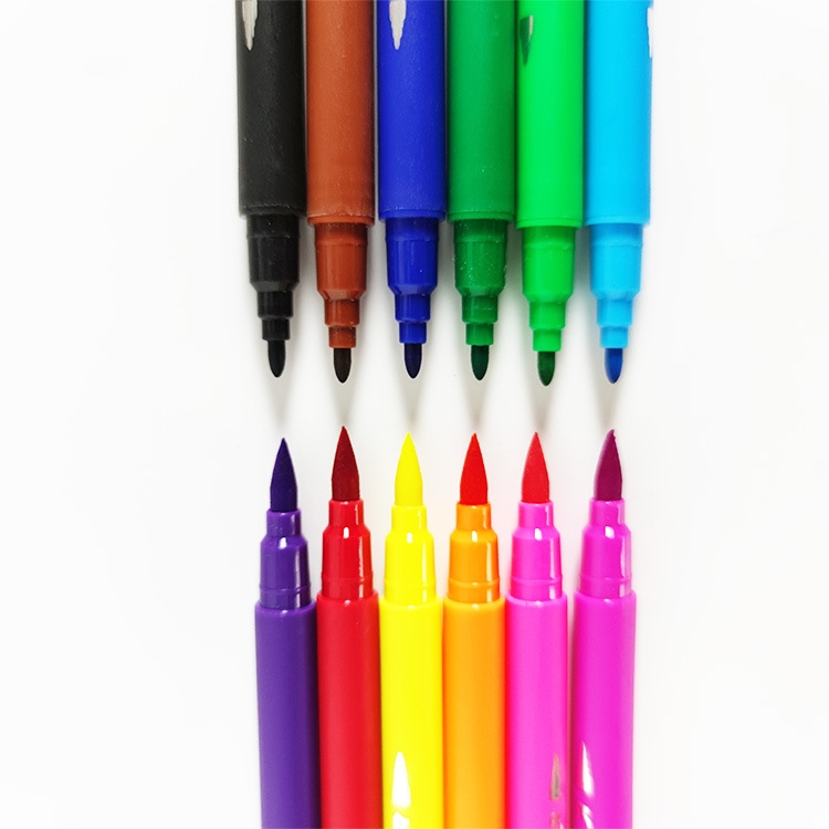 Yalong Cross-border best-selling brush tip watercolor pens, double-pointed watercolor pens details Picture