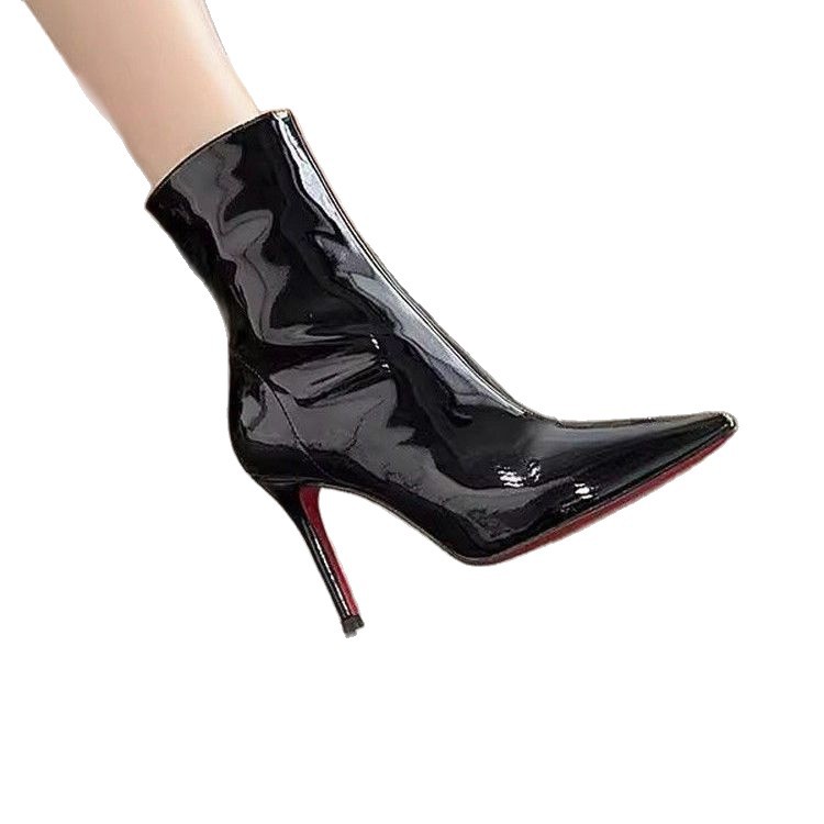 靴子女/男士马丁靴/男士马丁靴冬季/马丁靴/女靴鞋女士长款时尚白底实物图