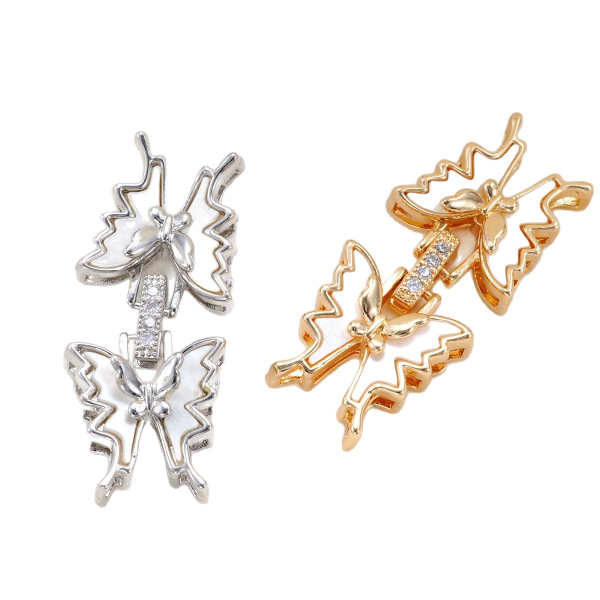 会动的蝴蝶/竹子置物架/假花底座/电动蝴蝶翅膀/昆虫玩具白底实物图