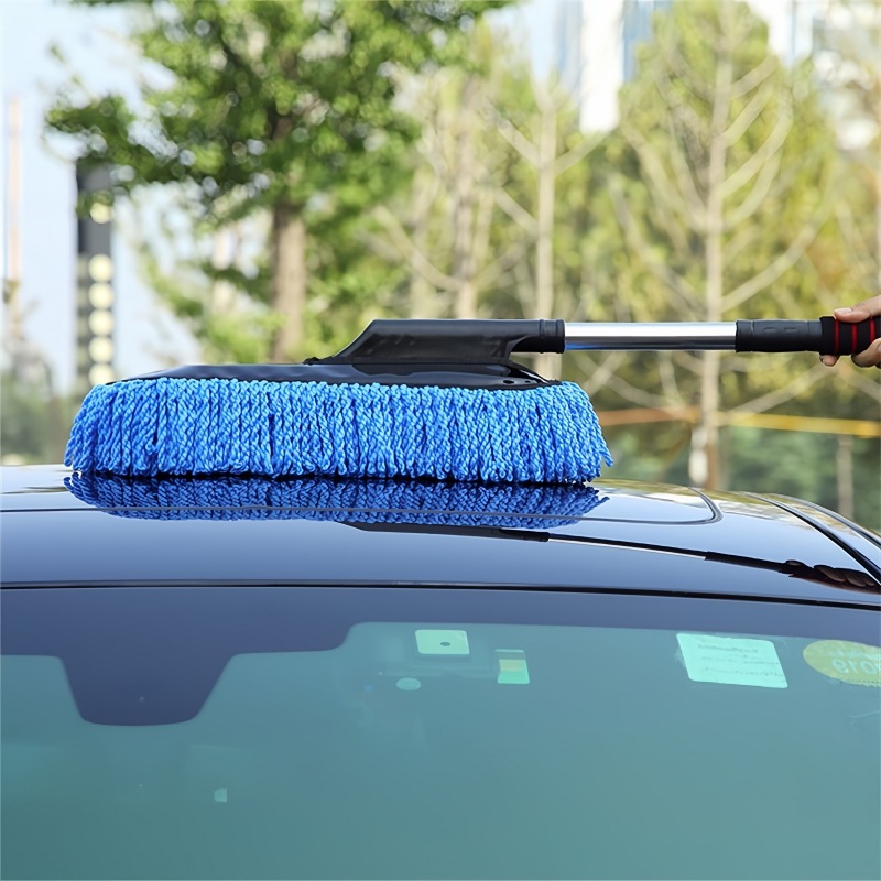Retractable dust removal car wash mop, car cleaning wonder, car soft bristle car wash tool, car supplies wax, trailer duster Application Scenario