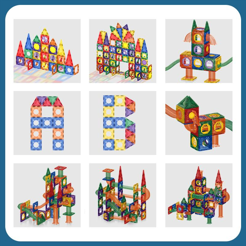 Tevefang Magnetic Fun Star Strong Magnetic 6.5 Cm - Color Window Magnetic Sheet Track Magnetic Sheet Slide Ball Puzzle Toy details Picture