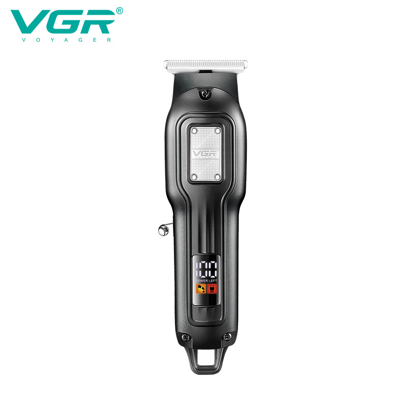 VGR918 Professional hair clipper, black digital display electric shaver for hair salons and barber shops, household electric clipper Item Picture
