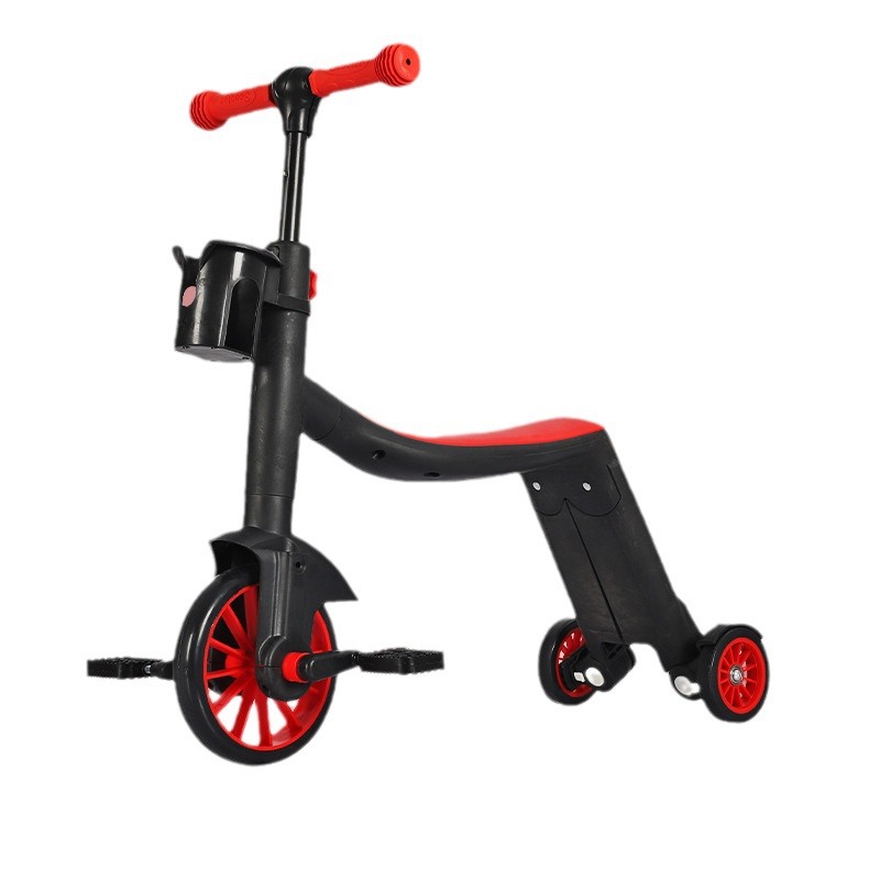 Three-in-one scooter, baby yo-yo, roller coaster, both sitting and riding, pedal tricycle, children's balance scooter, stroller Item Picture