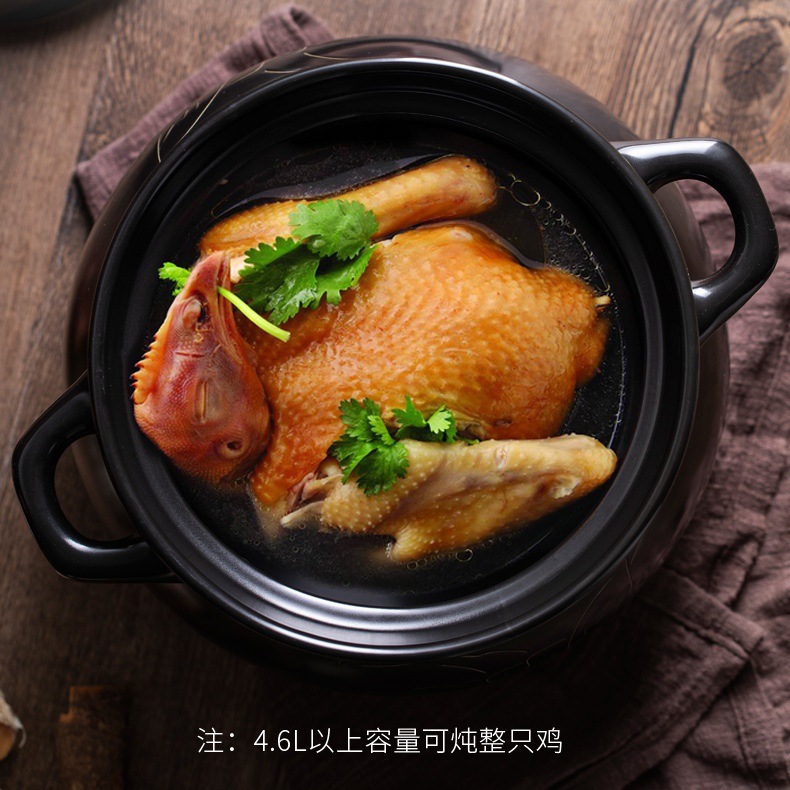 Jinhua lithium porcelain clay pot stew pot for making soup, household gas ceramic clay pot, high-temperature resistant earthenware pot, gas stove soup pot details Picture
