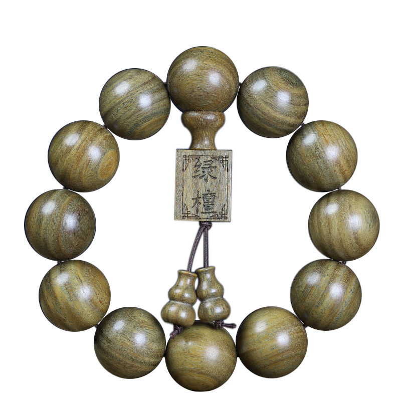 Argentine green sandalwood bracelet, submerged old material sandalwood wood Buddhist prayer beads bracelet for men and women, 108 prayer beads bracelet manufacturer Item Picture