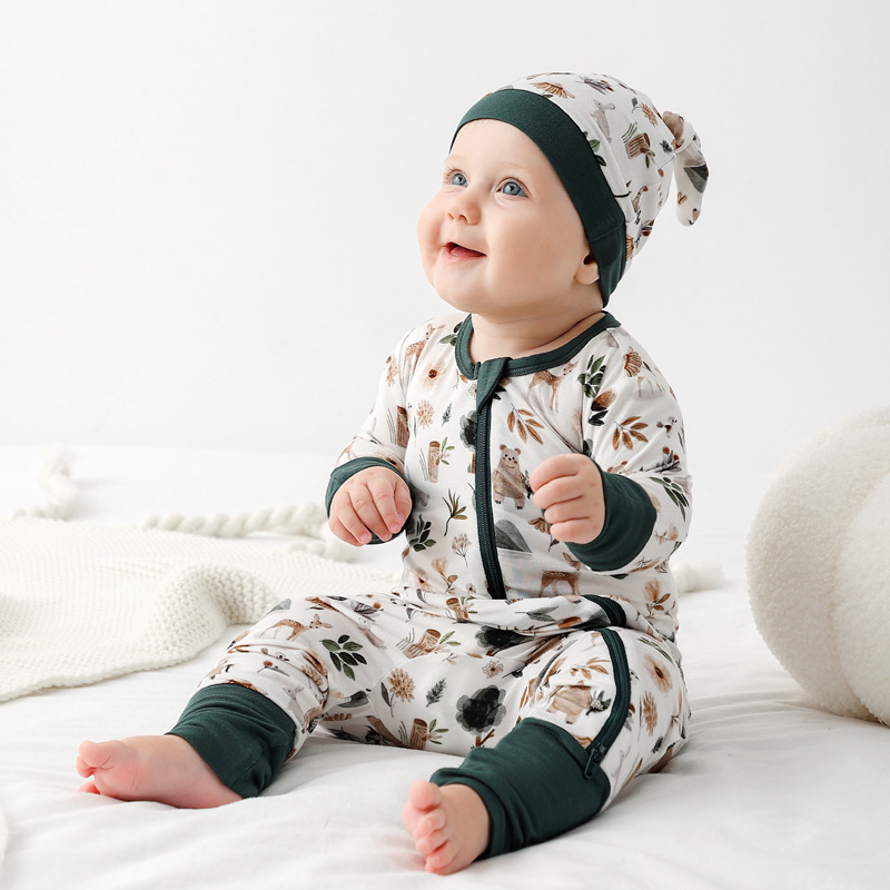 Amazon's best-selling bamboo fiber jumpsuit, Bamboo baby clothing, ins children's clothing, baby clothes and jumpsuit pants Application Scenario