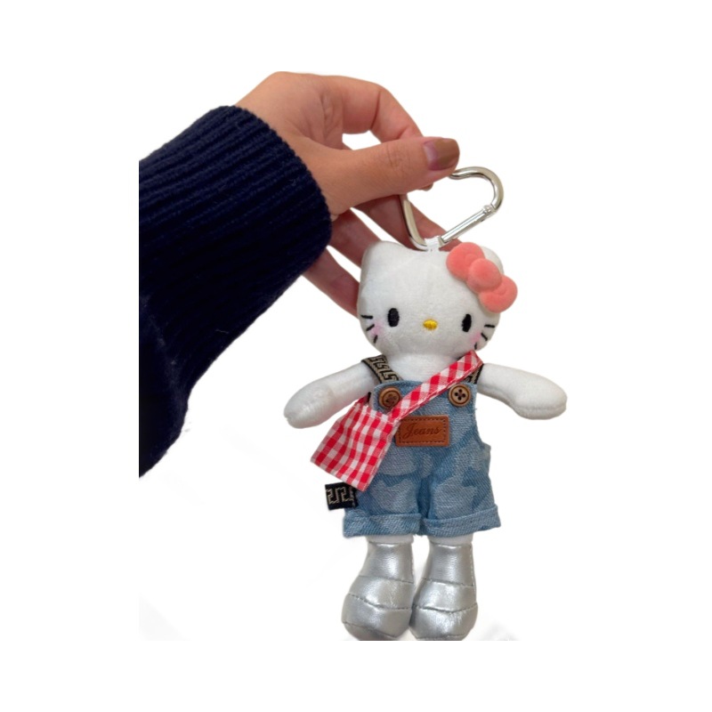 可爱小香风长腿kitty挂饰公仔玩偶创意包包小挂件毛绒钥匙扣礼物白底实物图