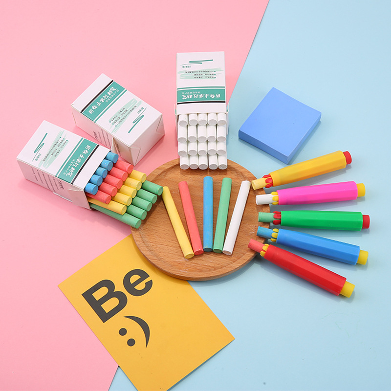 Qianhui Custom LOGO packaging dust-free chalk, colored drawing stick, blackboard solid color water-soluble chalk Application Scenario