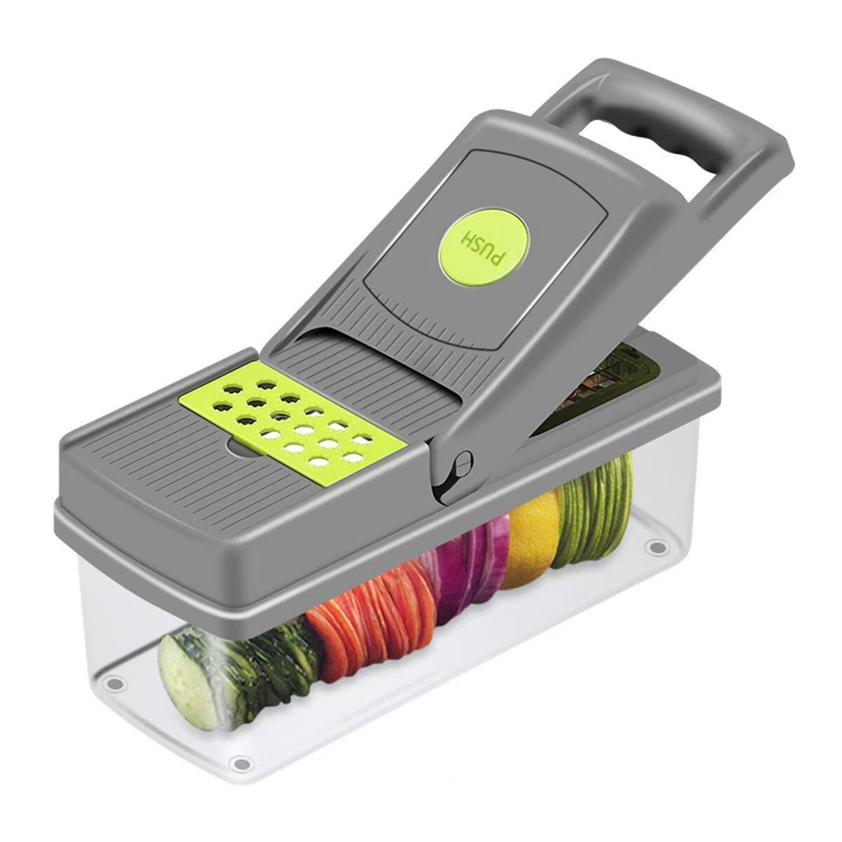 Dual-head button 16set vegetable cutter, a multi-functional vegetable cutter, a best-selling vegetable cutter details Picture