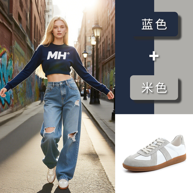 女式帆布鞋实物图