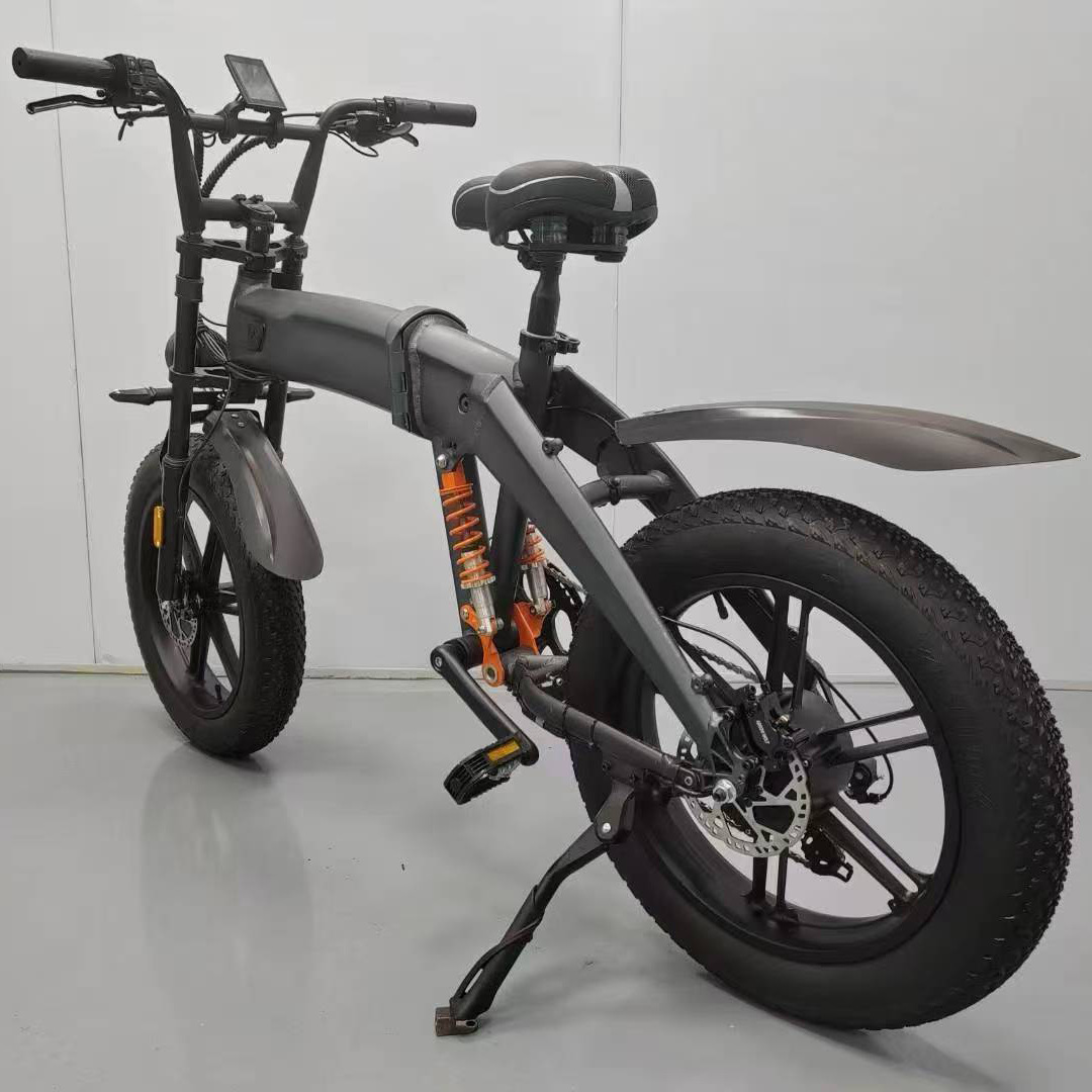 A 20-inch fat tire off-road electric folding mountain bike is suitable for off-road riding and outdoor road cycling details Picture