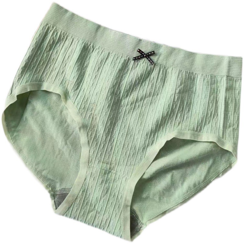 外贸时尚优品女士内裤女生纯棉石墨烯裆高弹无痕女式三角内裤批发白底实物图