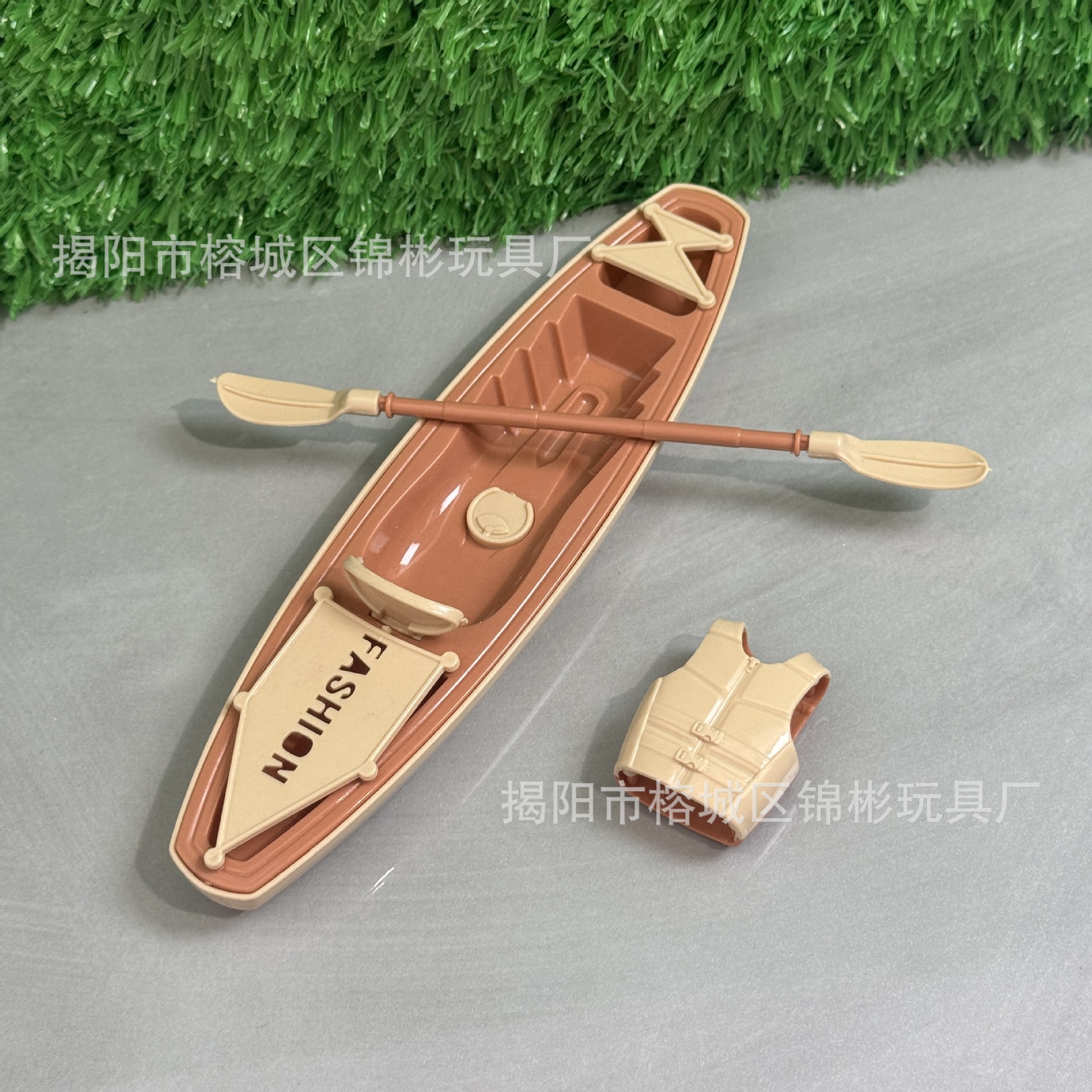 跨境仿真皮划艇玩具夏日划船救生衣微缩迷你过家家玩具蛋糕摆件