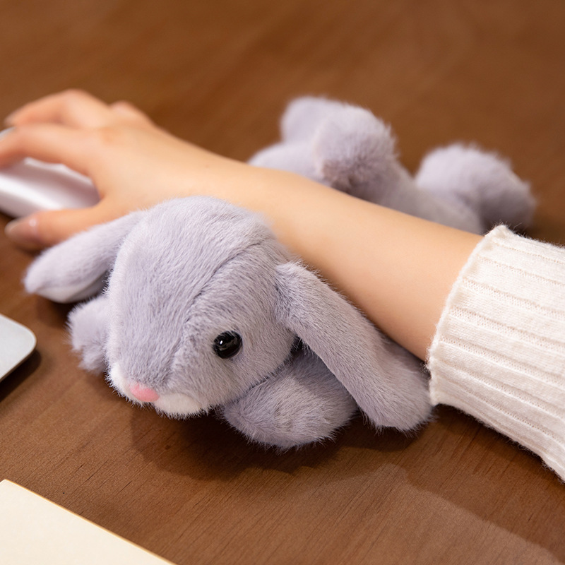 Super cute simulation ear-hanging Xiangxiang Rabbit plush toy, birthday gift for girls, office healing palm treasure, cross-border wholesale details Picture