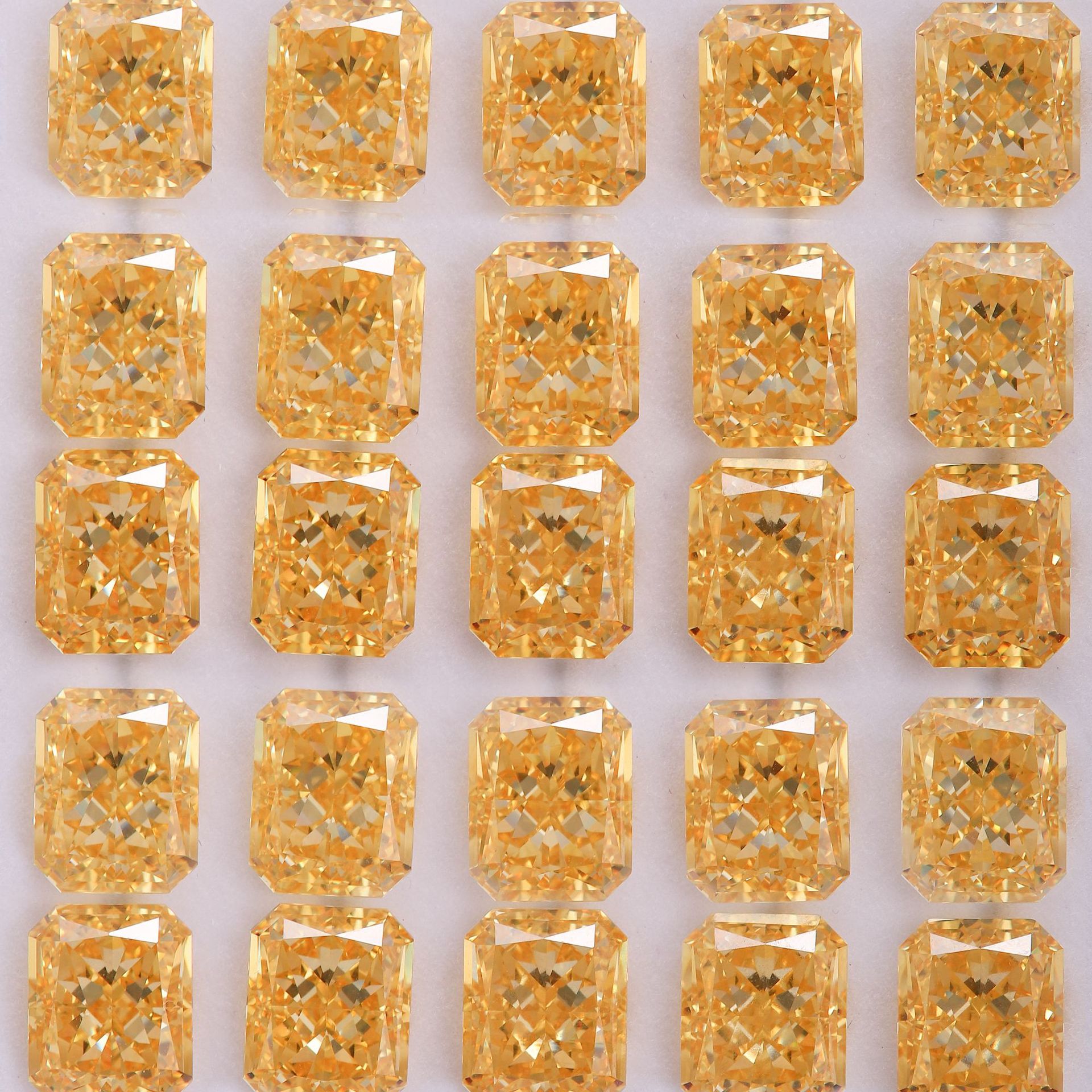 Ice flower cut rectangular chamfered zircon rough stone emerald cut yellow diamond zircon ring face jewelry clothing accessories Application Scenario