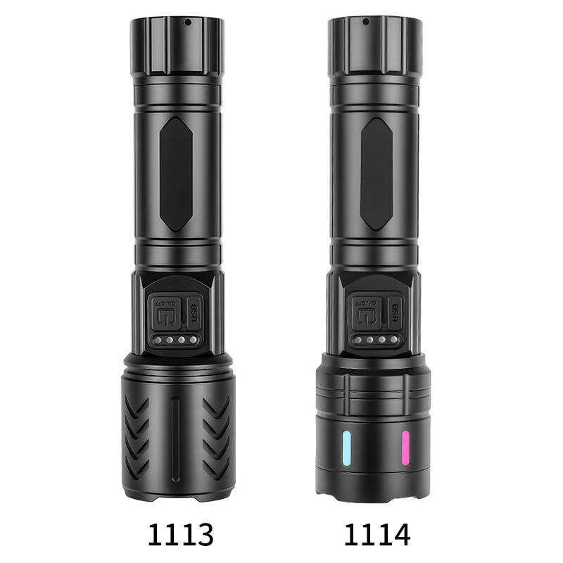 Cross-border new product: White laser LED high-intensity flashlight with fluorescent tail rope TYPE-CUSB outdoor portable flashlight Item Picture