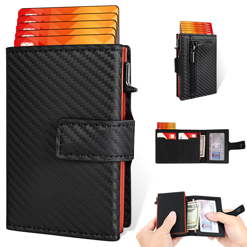 Foreign Trade Cross-Border Anti-Demagnetization Men's Wallet, Large-Capacity Best-Selling Women's Bag, Coin Purse, Document Storage Bag, Card Bag