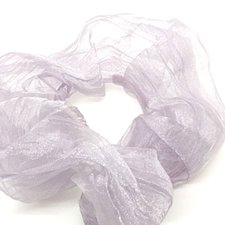 2020 New pleated glossy plate pig intestine gauze ring Fashion fairy ins style hair ring for Maldives travel Item Picture