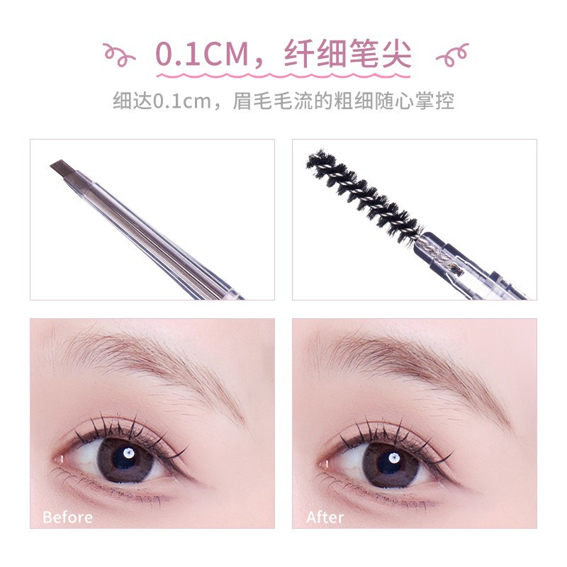 Hua Luolia Eyebrow Pencil Is Waterproof, Does Not Smudge, Does Not Fade For A Long Time, Naturally Distinguishable Strands, And Requires No Shaving. It Is An Extremely Fine Double-Ended Eyebrow Pencil Specification drawing