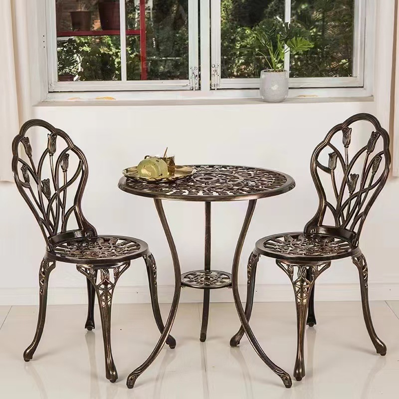 户外金属桌椅实物图