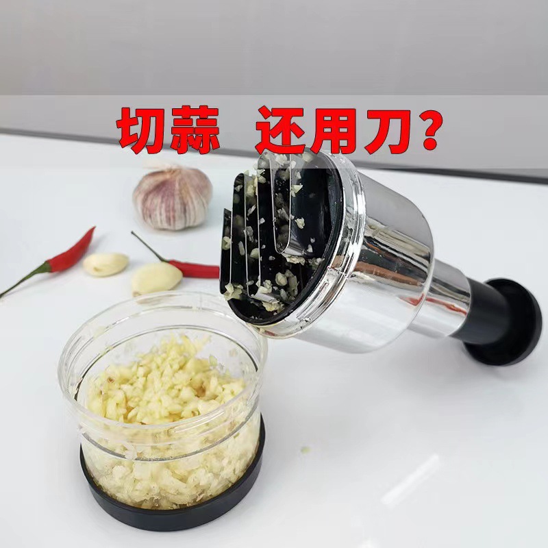304 stainless steel patting knife garlic paste magic tool, manual garlic crushing and mashing machine for cutting scallions, ginger and garlic, kitchenware garlic mashing machine Application Scenario