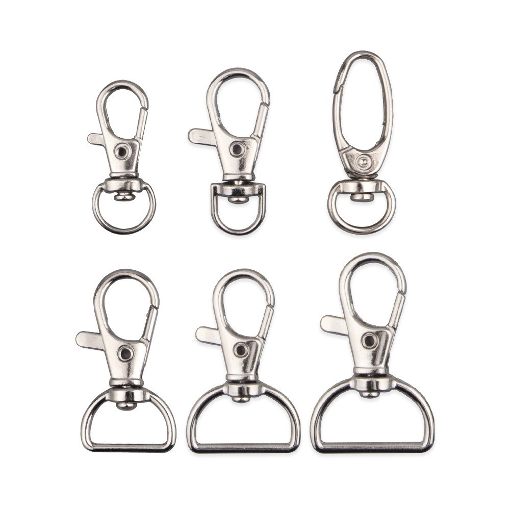 厂家现货鱼嘴扣龙虾扣箱包宠物配件鱼嘴扣钥匙扣挂件包包钩扣白底实物图