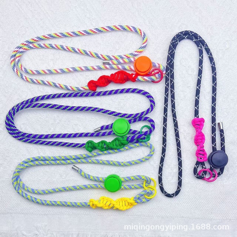 Long adjustable phone back clip crossbody lanyard that can be worn around the neck, phone case shoulder strap lanyard, double-button doll lanyard