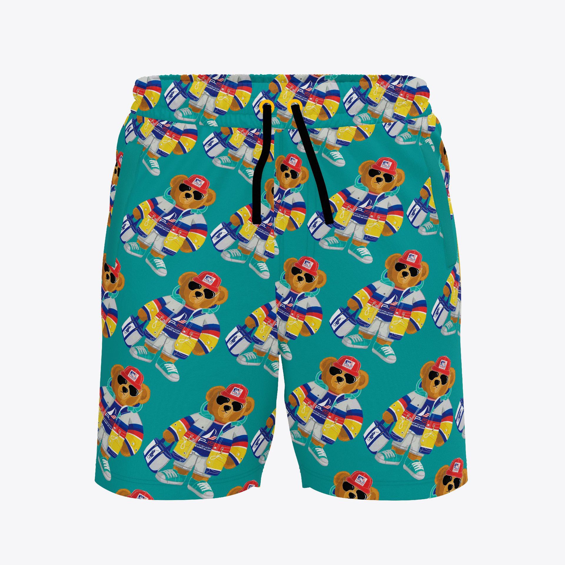 夏威夷沙滩裤男休闲宽松大码男士五分速干短裤海滩度假休闲裤