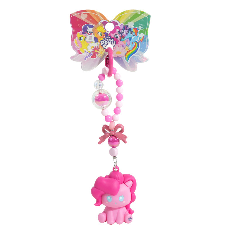 Genuine My Little Pony keychain, exquisite beaded mobile phone chain, cartoon cute doll, schoolbag pendant, Year of the Horse gift Item Picture