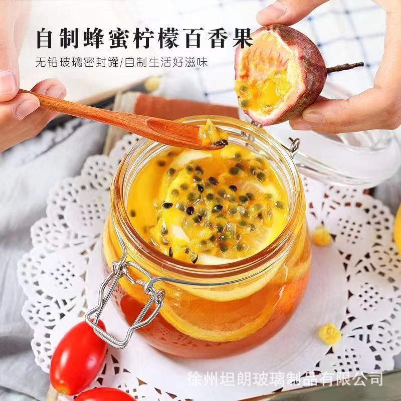Wholesale glass sealed cans, stainless steel snap-on tea cans, food storage cans, kitchen five-grain storage boxes Specification image