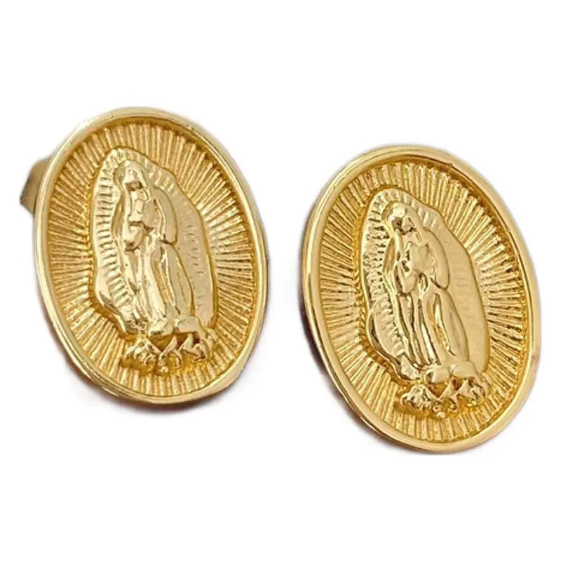 Wholesale of classic and versatile European and American fashionable new Virgin metal glossy stud earrings Item Picture