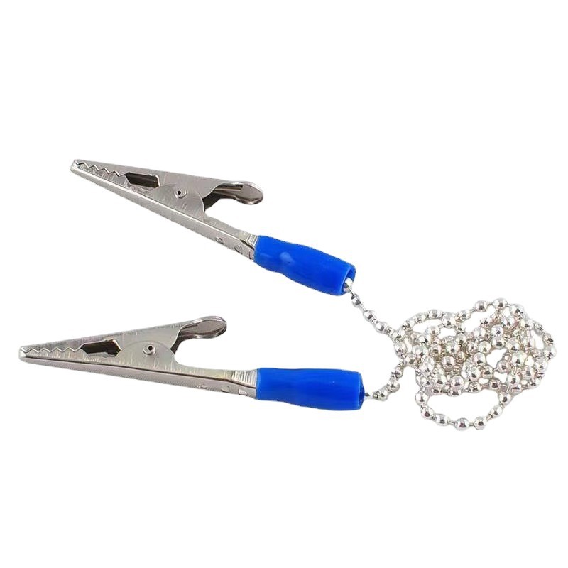 Cross-border exclusive dental pad clips, dental high-pressure sterilized metal bib clips, elastic ball chain silicone scarf clips Item Picture