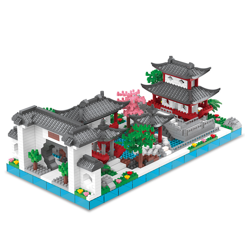 Yellow Crane Tower building Block children's toy building block 3D puzzle compatible with Lego blocks for children aged 3-6 Item Picture