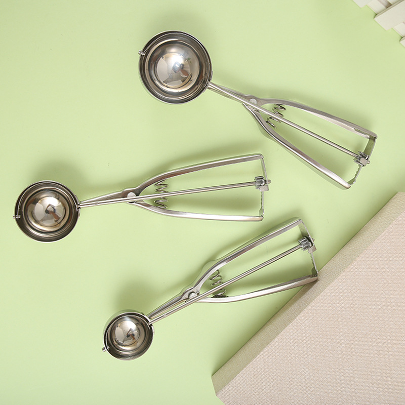 Wholesale stainless steel ice cream spoons, ice cream spoons, Popsicle spoons, ice cream scoop spoons and scoop tools in stock Specification image
