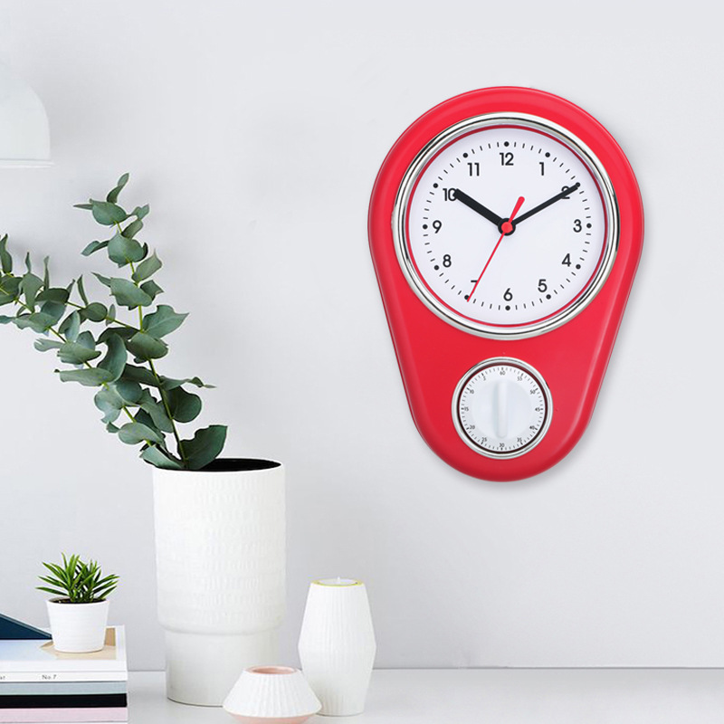 In-stock timer wall clock for kitchen use, silent, precise, simple, creative, easy to operate, household quartz clock retail Application Scenario