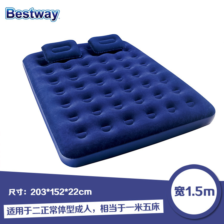 Outdoor single and double air mattress with thick flocking honeycomb structure household inflatable bed set Application Scenario