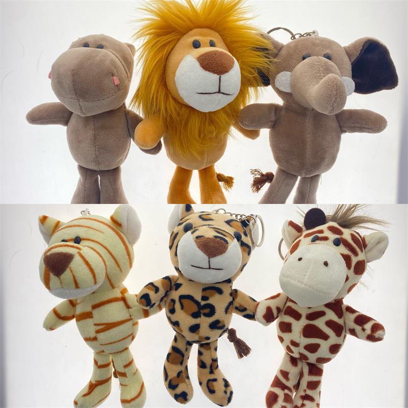 Wholesale of cross-border forest and jungle animal pendants, cartoon dolls, plush toys, backpacks, car keychains and dolls details Picture